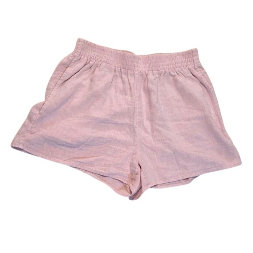 Wilfred Free Aritzia Linen Blend Shorts Small‎ Pink Pull On Minimalist Off Duty